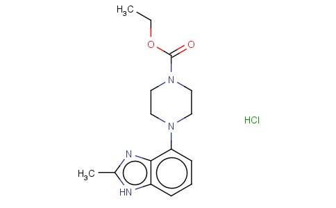 1-PIPERAZINECARBOXYLIC ACID, 4-(2-METHYL-1H-BENZIMIDAZOL-4-YL)-, ETHYL ESTER, MONOHYDROCHLORIDE